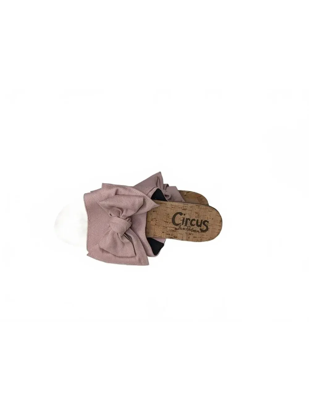 Sam Edelman Circus Nicola Flat Sandals w/ Large Fabric Bow Heirloom Rose Size 11